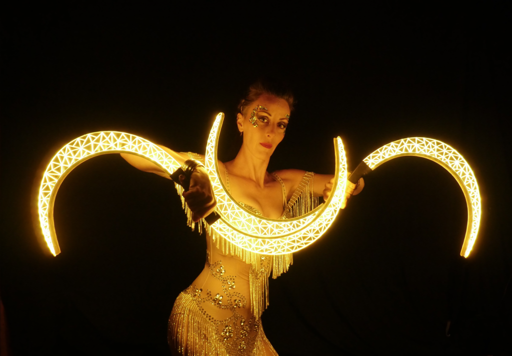 Buggengs, danse et instruments lumineux, leds