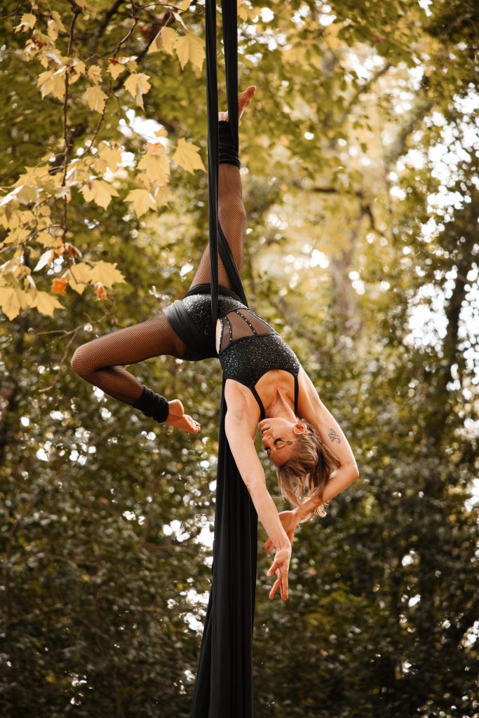 danse aérienne, tissu aérien